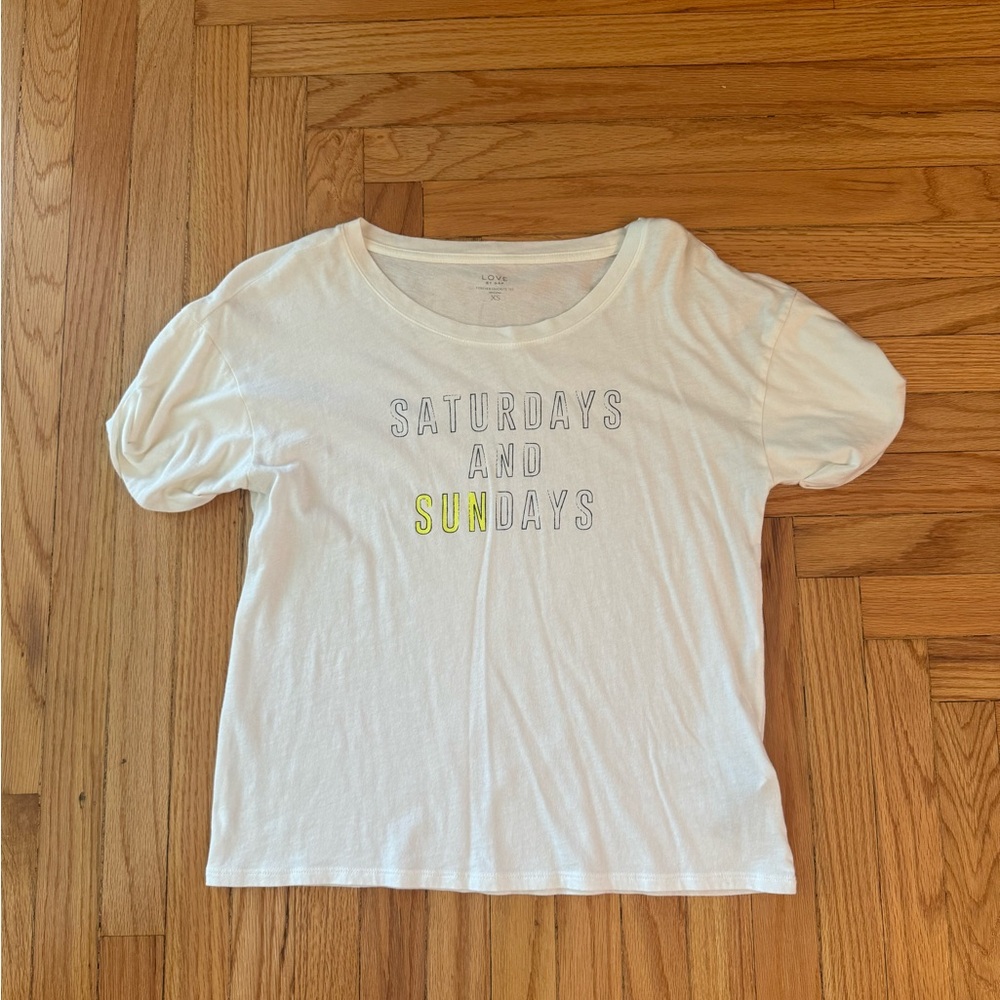 Gap Women’s Saturdays and Sundays White T-Shirt